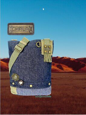 Chala Denim Canvas Crossbody Bag